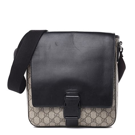 gucci black nylon messenger bag.